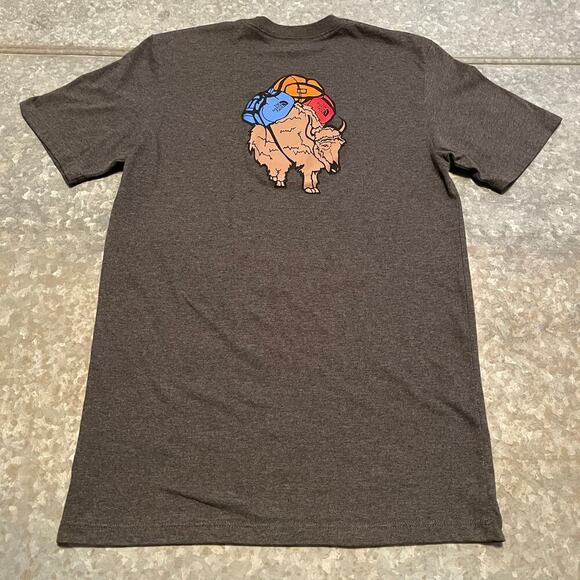 The North Face Yak Pack Hiking Tee Shirt Mens Small Gray Outdoor Camping Active - Picture 1 of 9